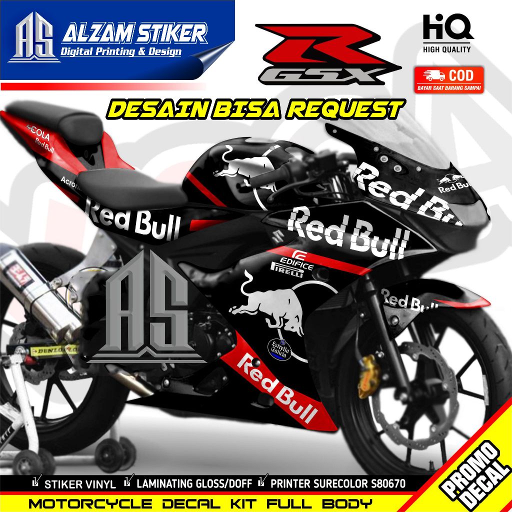 Bisa COD / Decal GSX R150 Full Body / Striping GSX R 150 Fullbody / Sticker Dekal GSX R Full Blok St