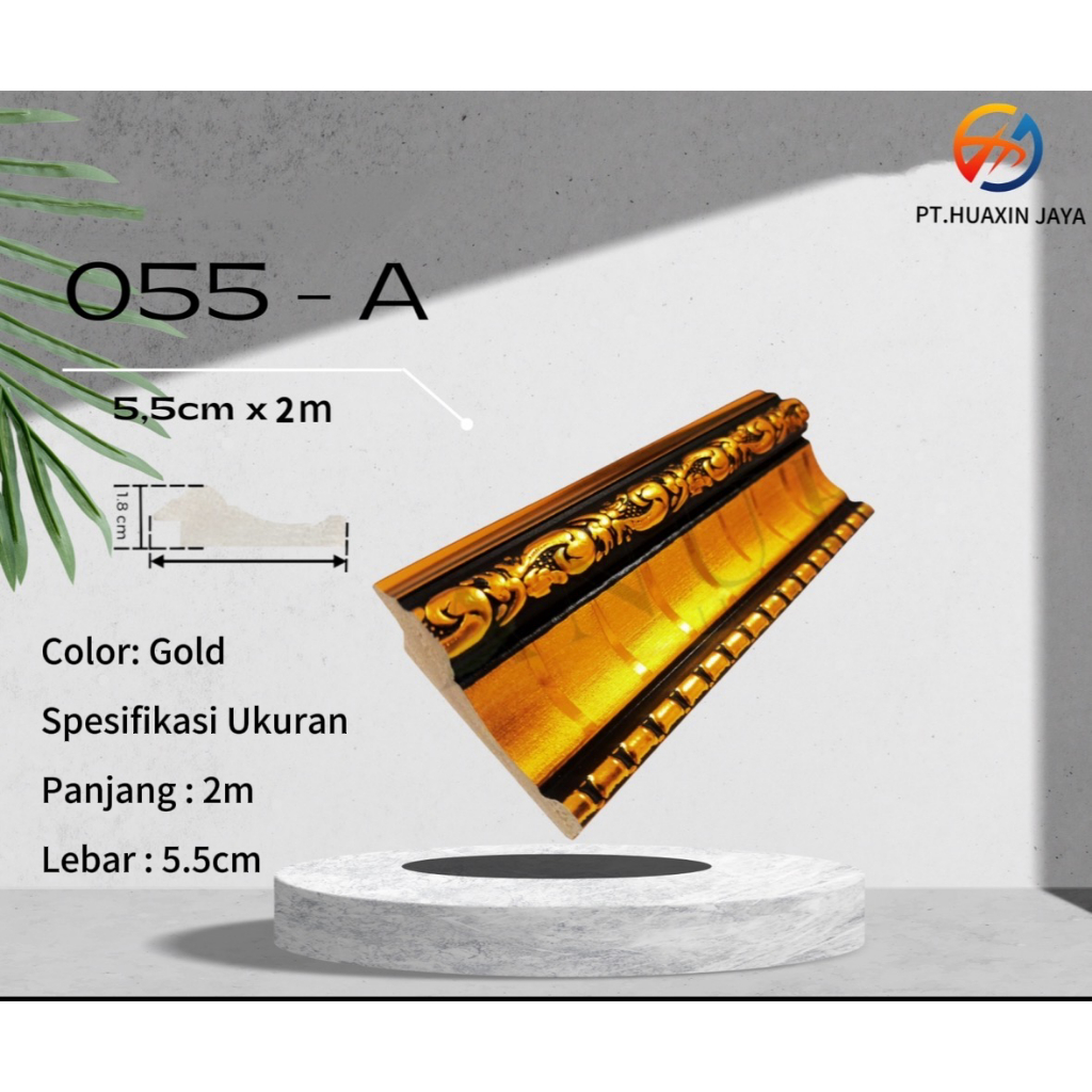 New Lis Pvc / Lis Plafon Motif Modern / Lebar 5.5CM x Panjang 2M/ Coklat Jenis
