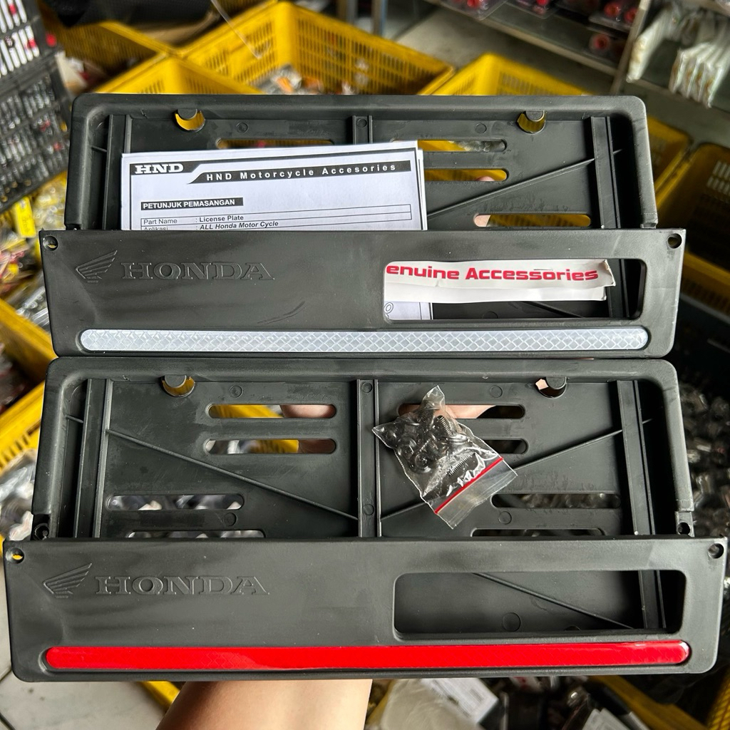 Tempat Dudukan Plat Nomor Motor Honda Sepasang atau Dudukan tempat plat nomor motor