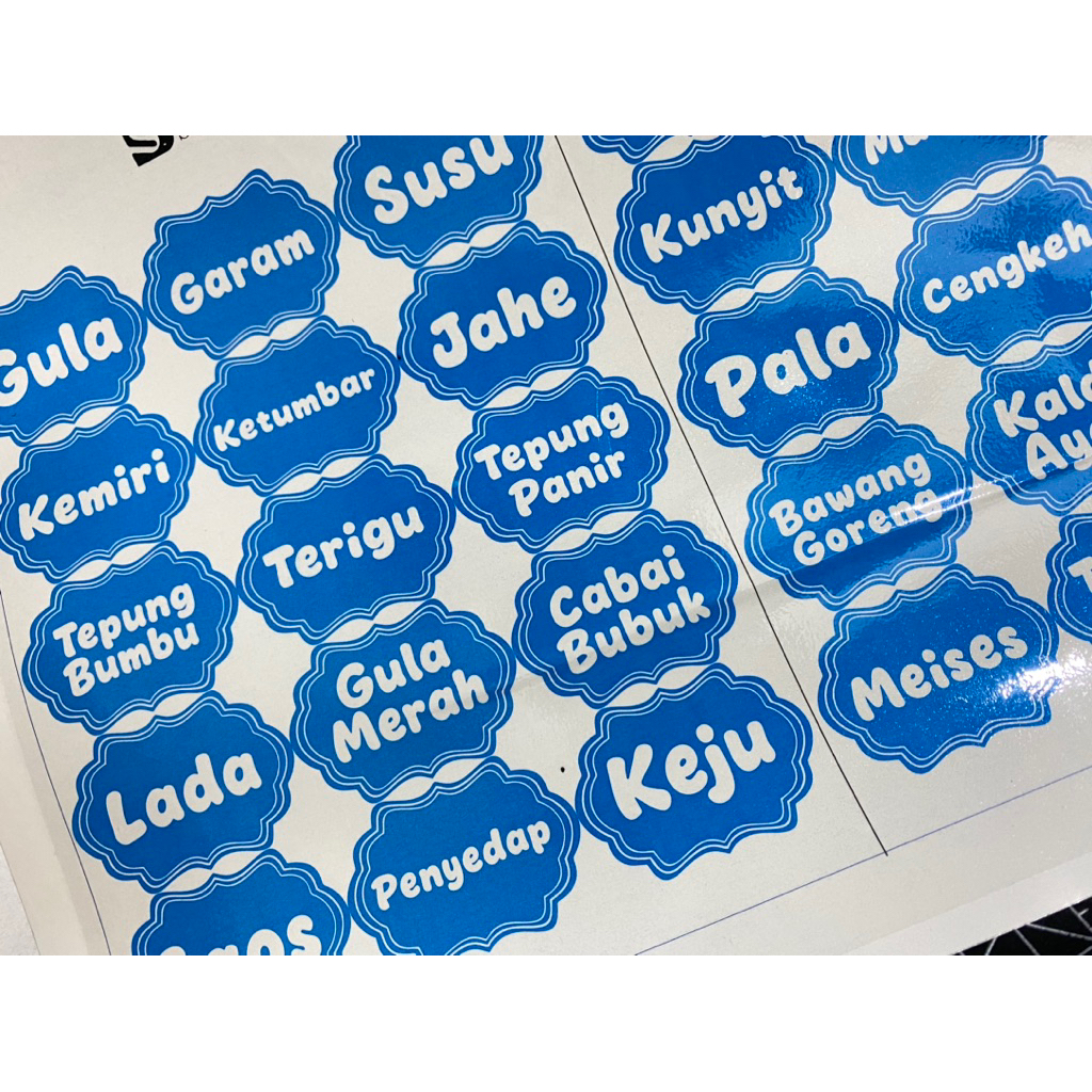 stiker Bumbu dapur premium anti air / Stiker label bumbu/ sudah dipotongi tinggal tempel