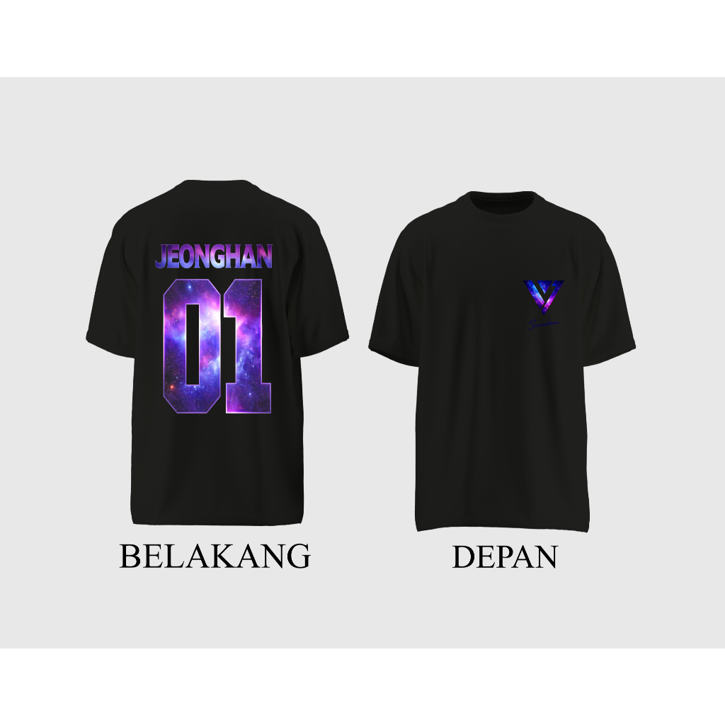 Kaos Baju K-pop Tshirt Seventeen Baju Murah Lembut Premium Combed S-Coups Vernon Mingyu Jeonghan Woo