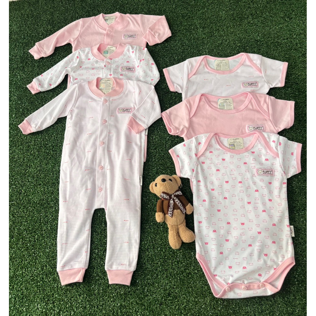 set 6 pcs jumper bayi merk fluffy jumper bayi newborn baju bayi new born fluffy baby wear