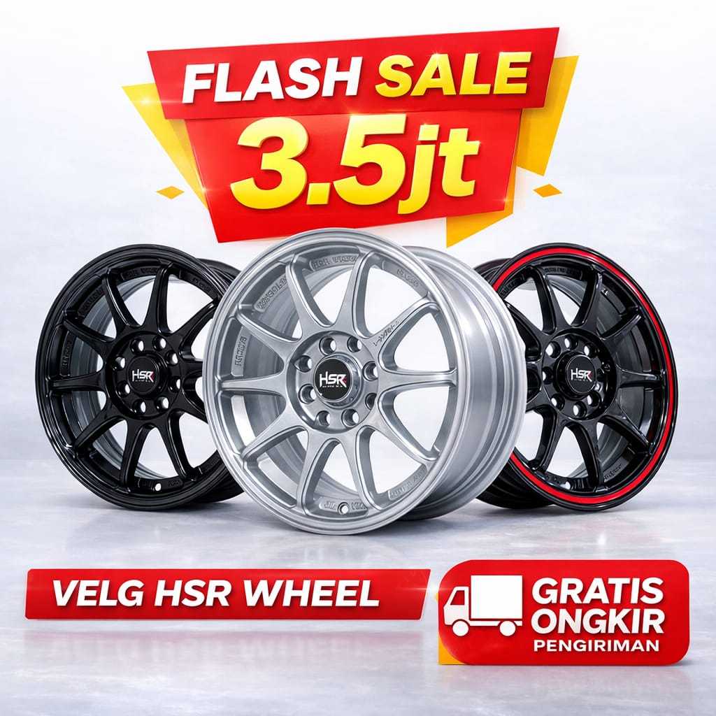 HSR INDY R14 / VELG BRIO AGYA AVANZA AYLA RING 14 - HSR WHEEL OBRIGADO
