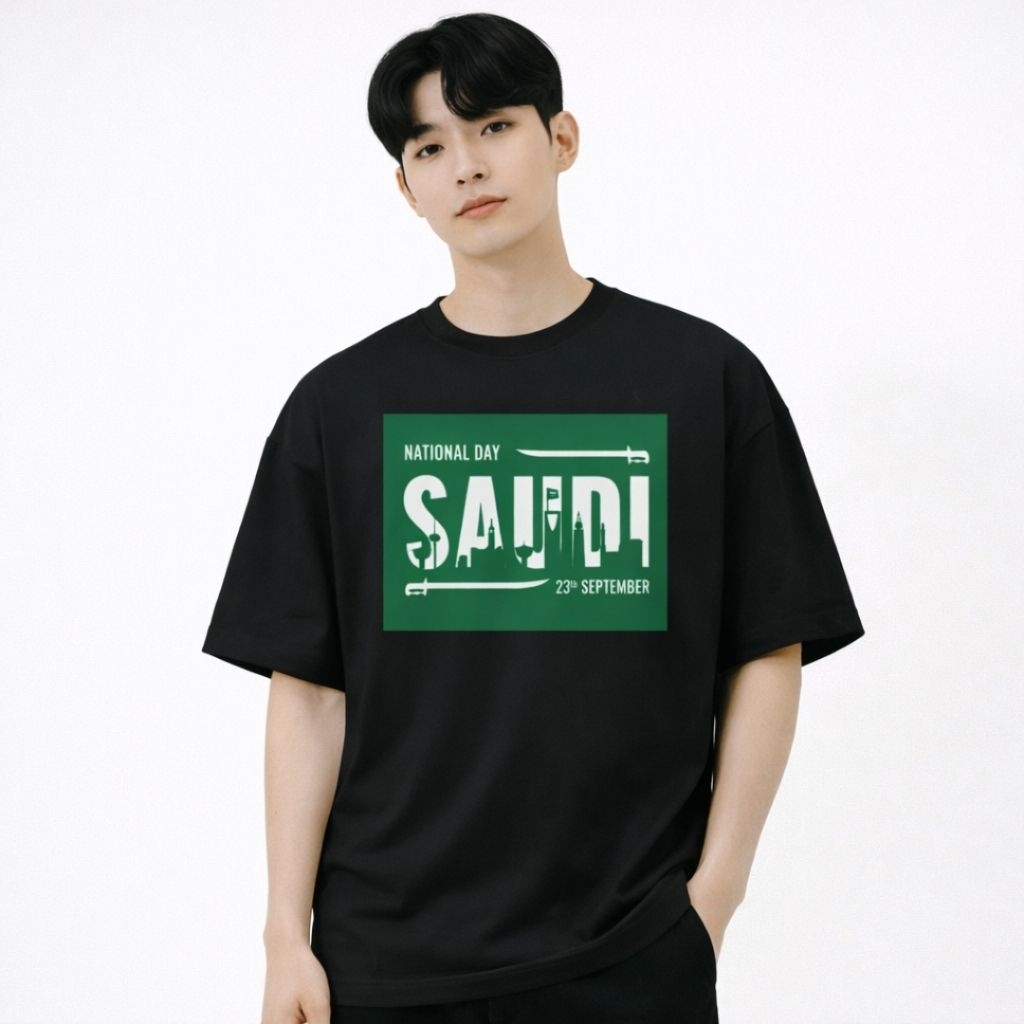 Kaos Arab Saudi National Day 23 September / kaos oleh oleh arab saudi | Tshirt Premium KekinianKaos 