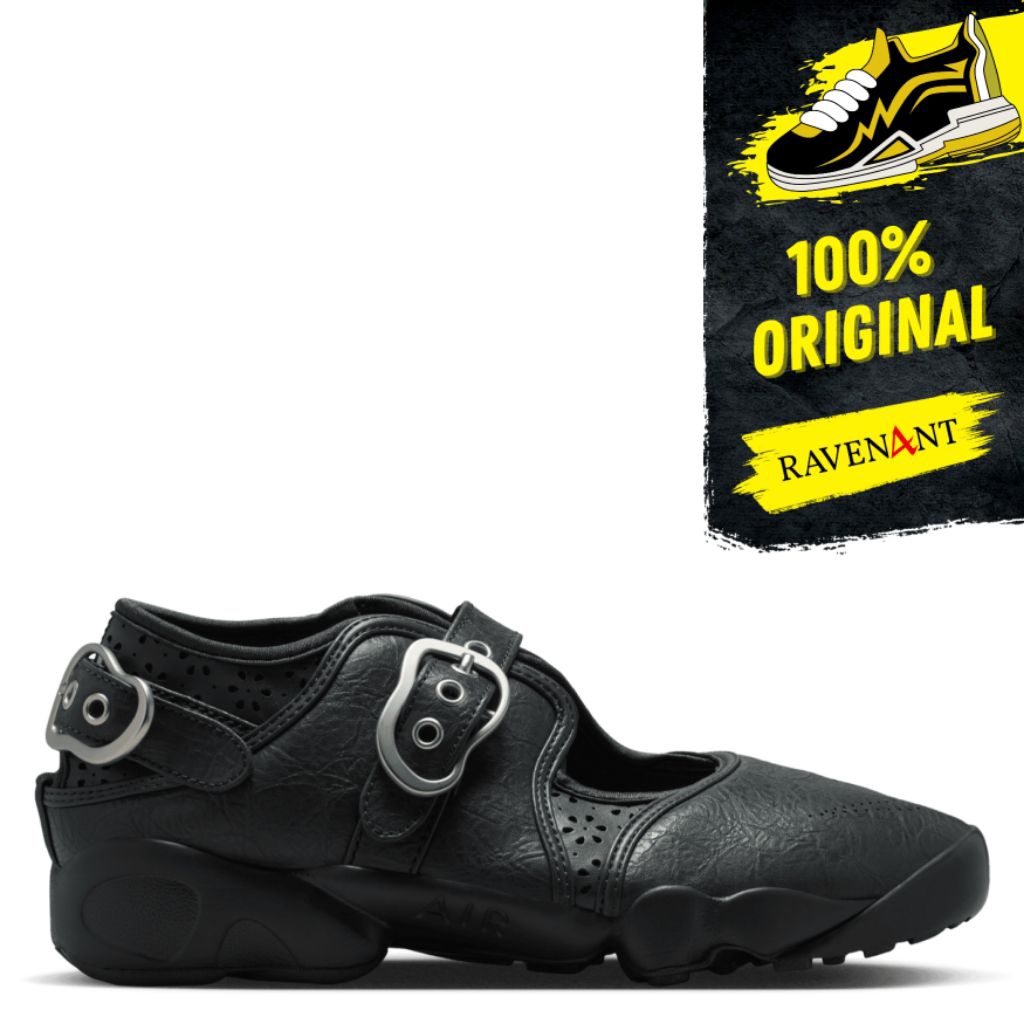 NIKE Air Rift Leather Anthracite ORIGINAL - Sepatu Sandal Wanita