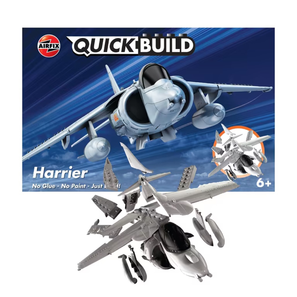 Airfix Quickbuild Harrier Mainan Anak Koleksi Karakter Hadiah Pilihan Rumah-Pilihan
