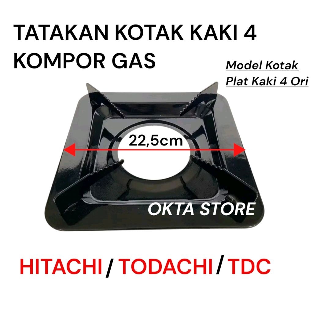 TATAKAN KAKI KOMPOR GAS HITACHI TODACHI TDC HOCK MODEL KOTAK PLAT KAKI 4 ORI