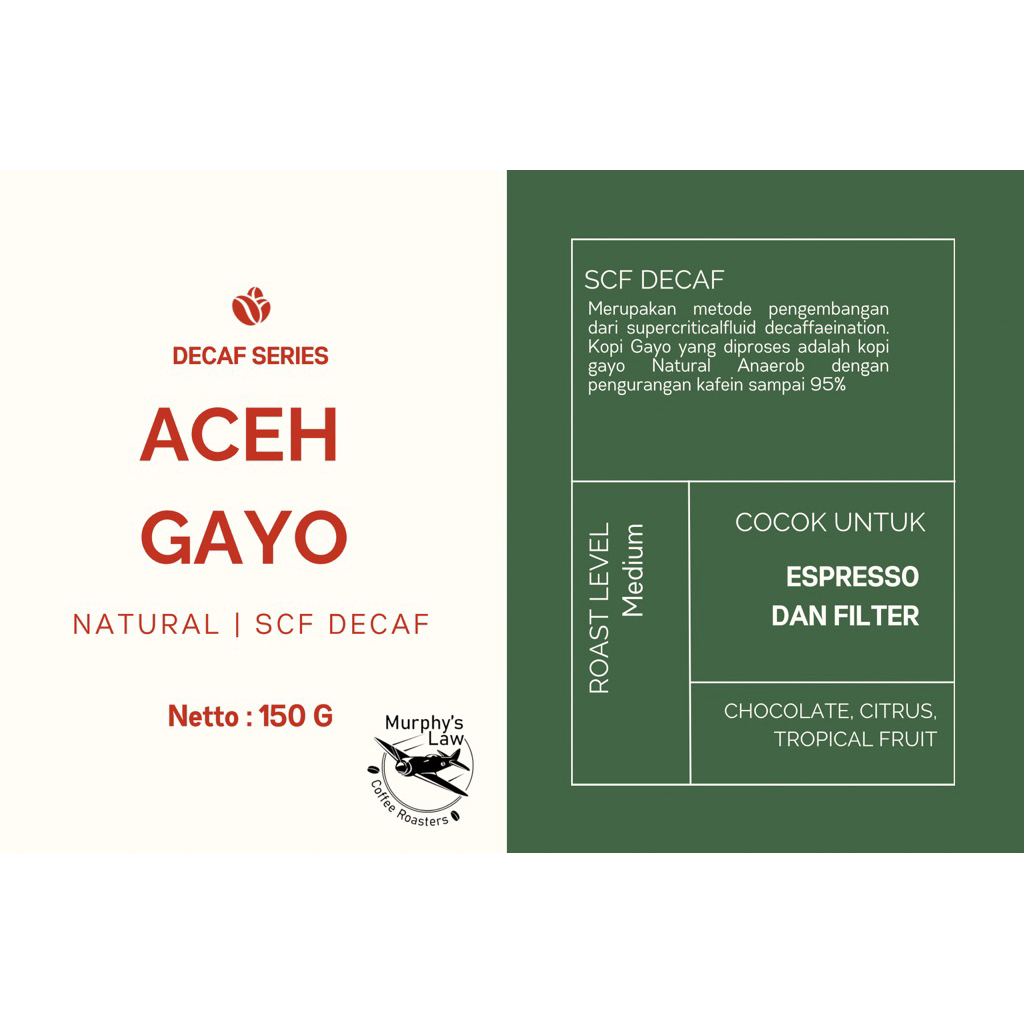 Kopi Gayo Natural Decaf