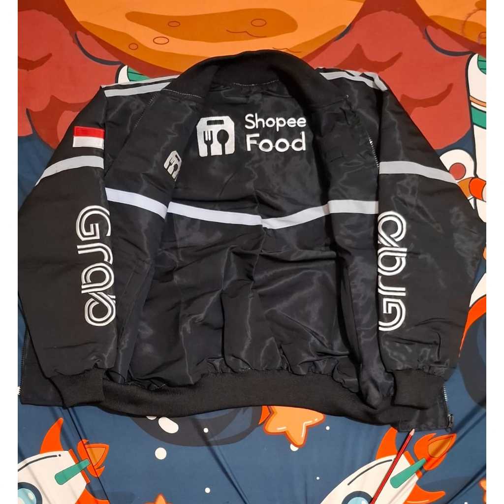 JAKET GRAB HITAM SOPI HITAM JAKET BOLAK BALIK GRAB SOPI HITAM SEMUA GAK GAMPANG KOTOR BORDIR KEREN M