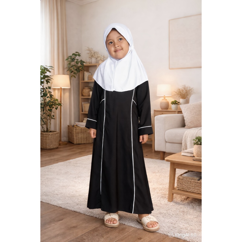 ABAYA ANAK LIST LISBAL 4-14 th List isi simple tidak terawang