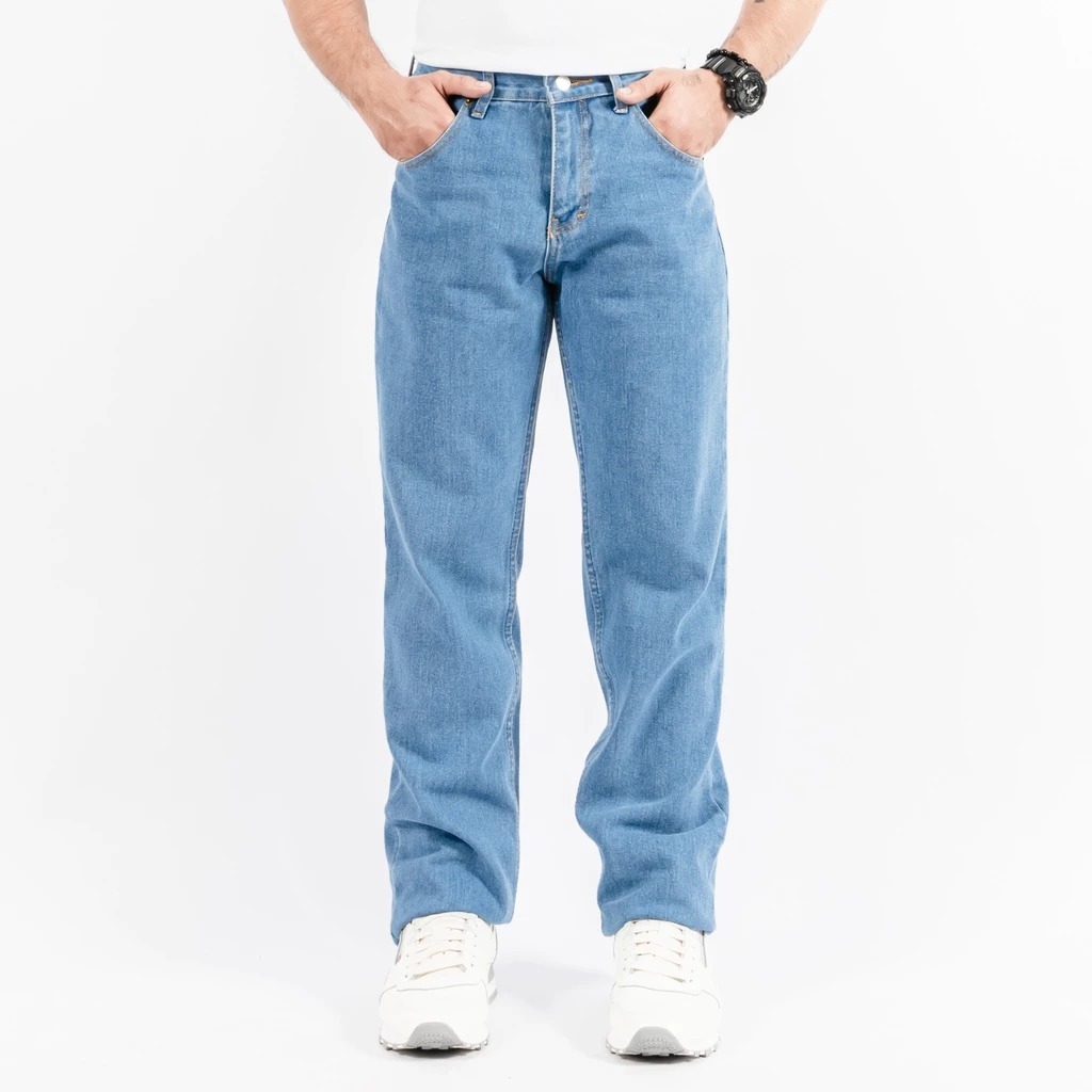 Celana Panjang Jeans Pria Tebal Reguler Panjang Model Standar Reguler Basic Kualitas Original High Q