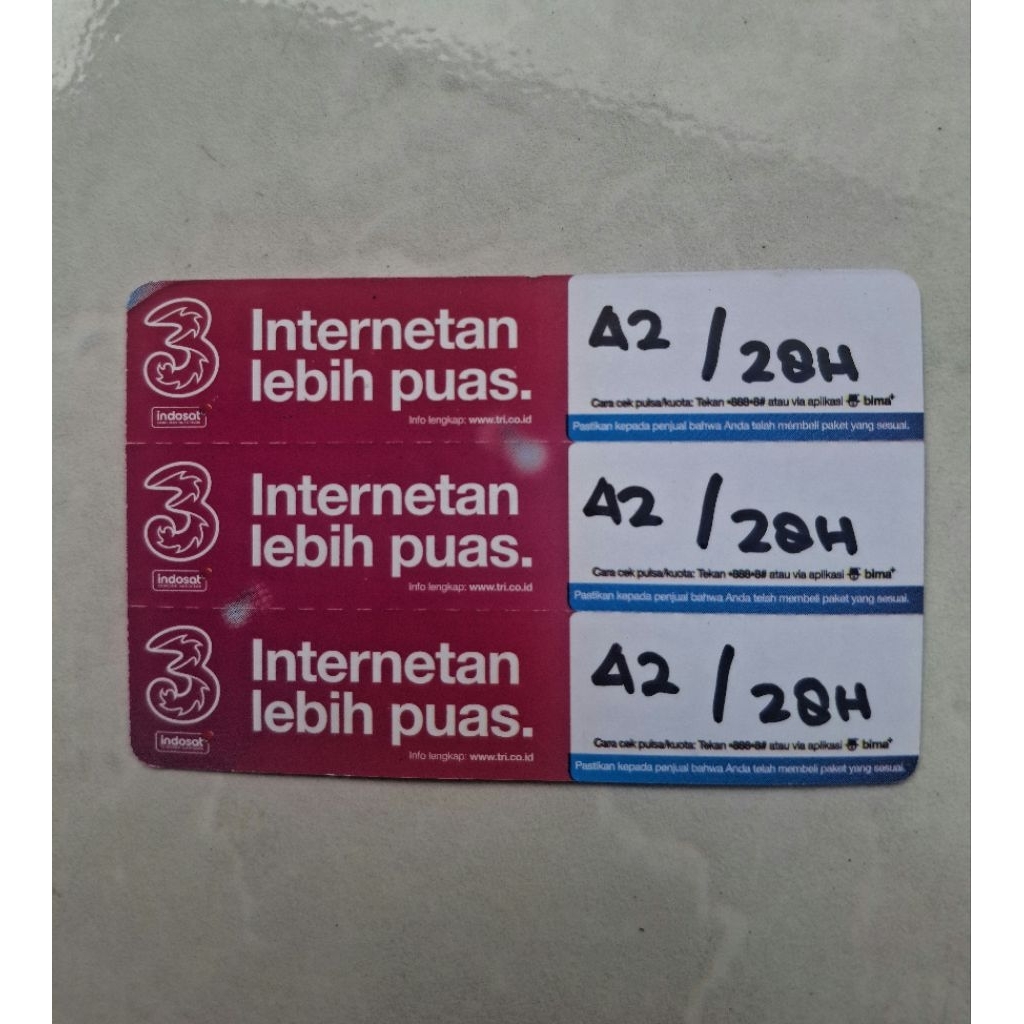 Voucher Tri isi kuota 42GB