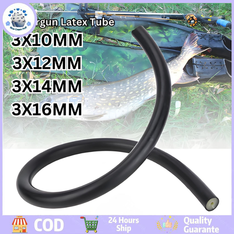 Selang karet untuk senapan ikan, lateks elastis, selang lateks alami, penangkapan ikan, cocok untuk 