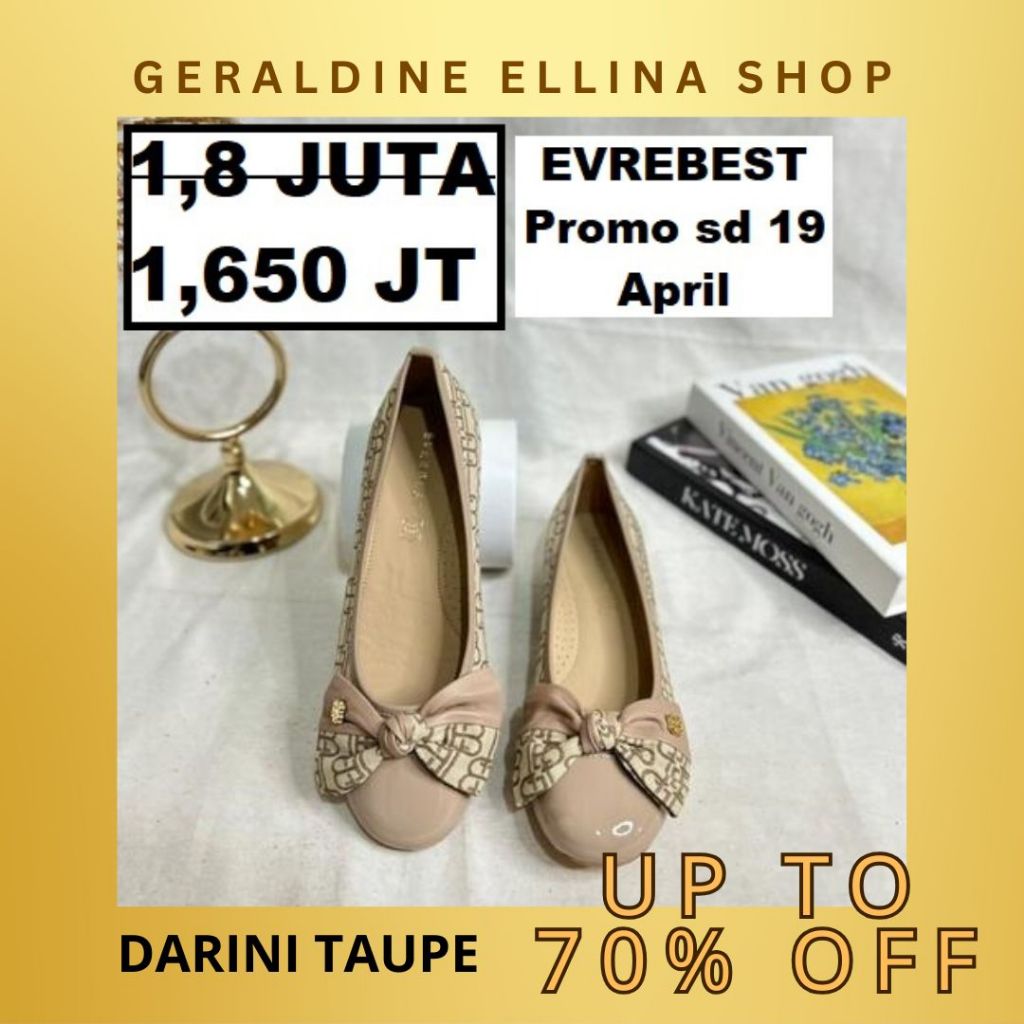 Sepatu flat shoes wanita EVERBEST original sale seri DARINI