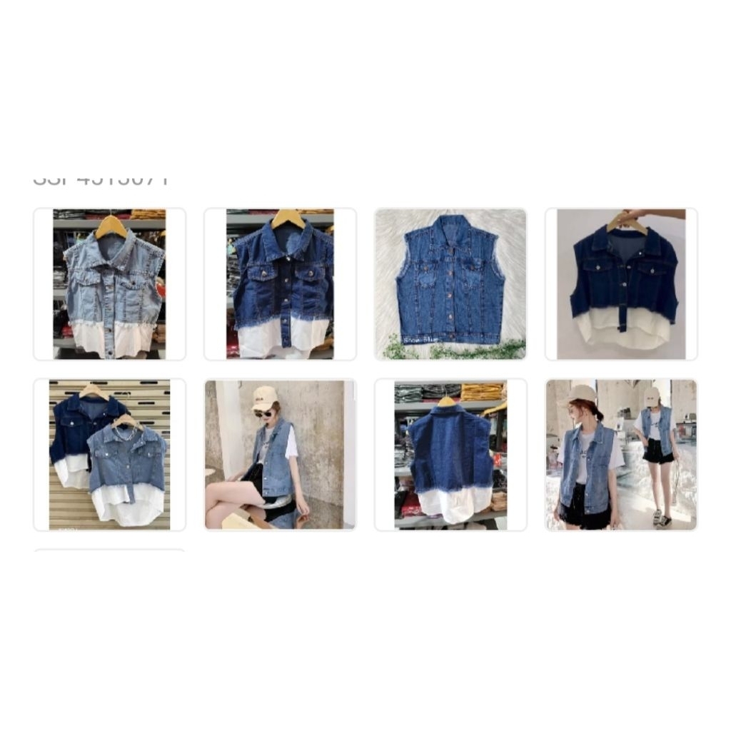 grosiran Preloved Rompi Jeans Wanita Nyaman Dipakai dengan Bahan Jeans Wash 1.ball isi 25 pcs