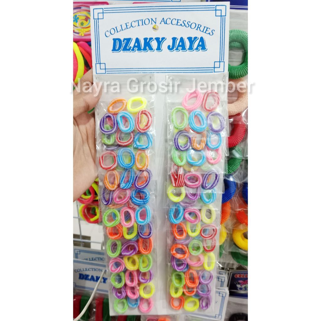 ( 24 Pcs ) Tali Rambut Donat Mini warna
