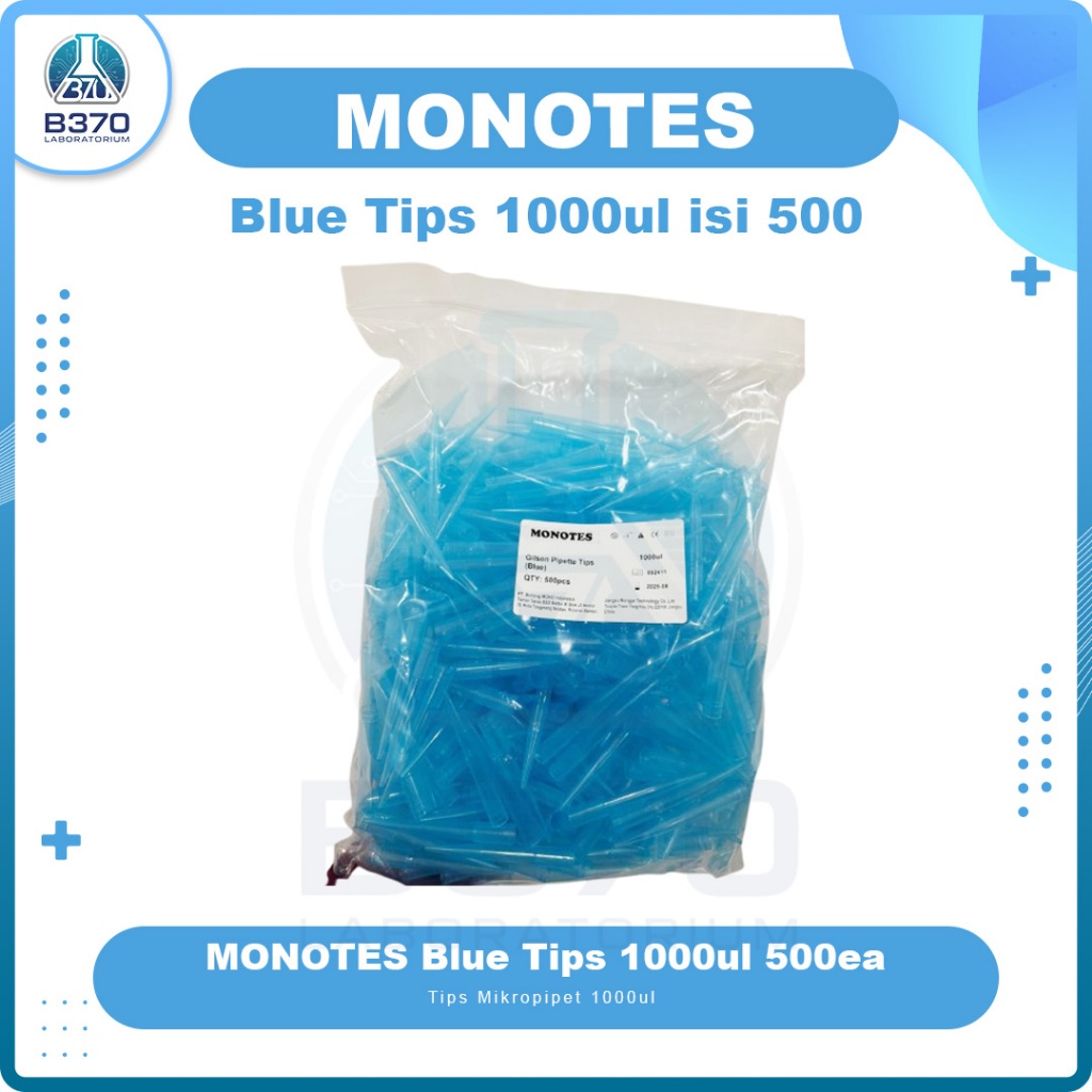 MONOTES Yellow Tips Gilson 200ul / Blue Tips 1000ul Tip Mikropipet per pack