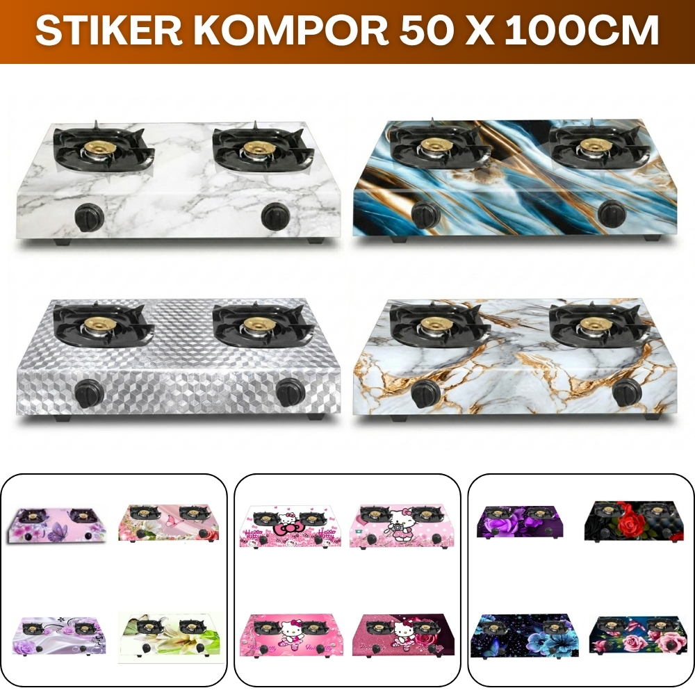 Wallpaper Stiker Sticker Kompor Gas Dapur Setiker Kompor Rinnai Motif Marmer Elegan Tahan Panas