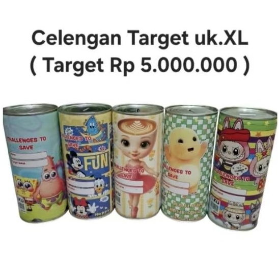 CELENGAN TARGET UKURAN XL ( TARGET TABUNGAN 5JT )
