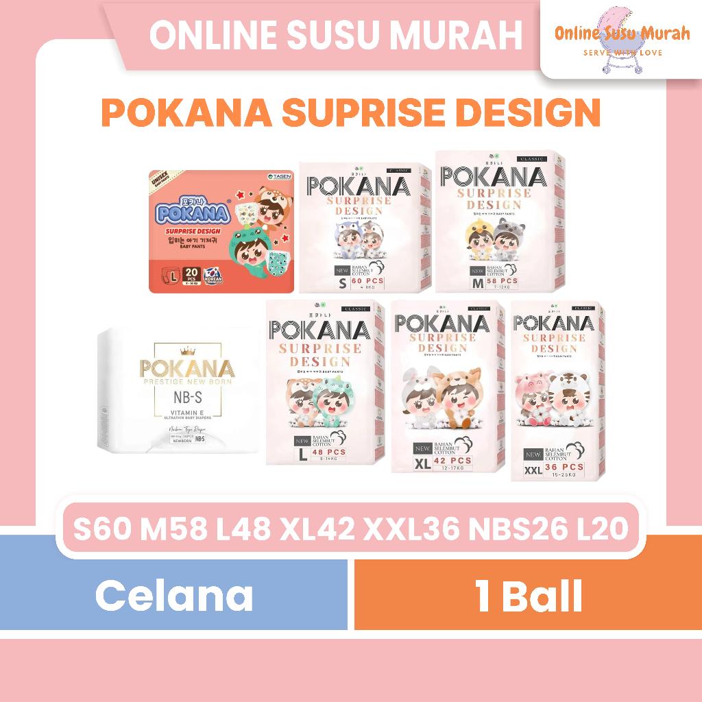 POKANA PANTS MEGA PACK S60 M58 L48 XL42 XXL36 TAPE NB-S26 S 60 M 58 L 48 XL 42 L 20 SURPRISE PPKS