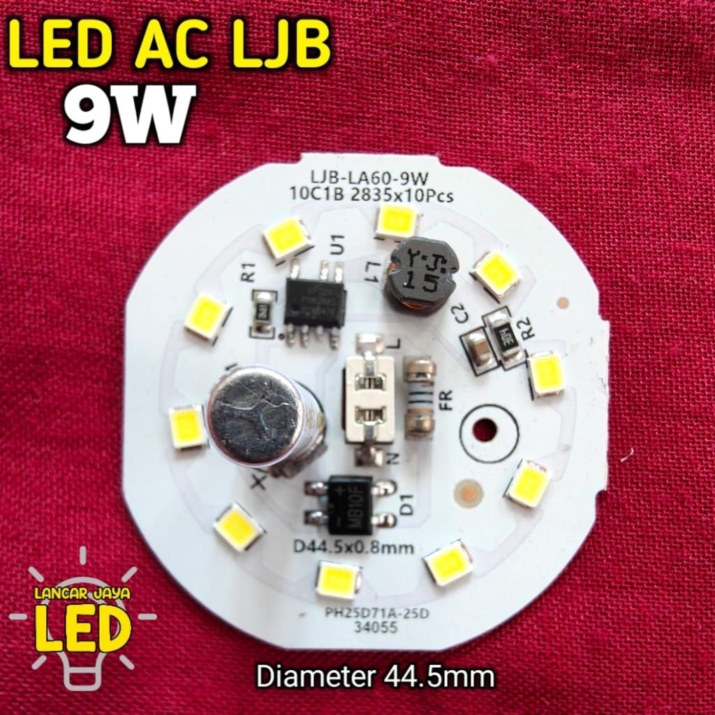 PCB LED AC (LJB) 9 Watt ~Lancar Jaya Led~