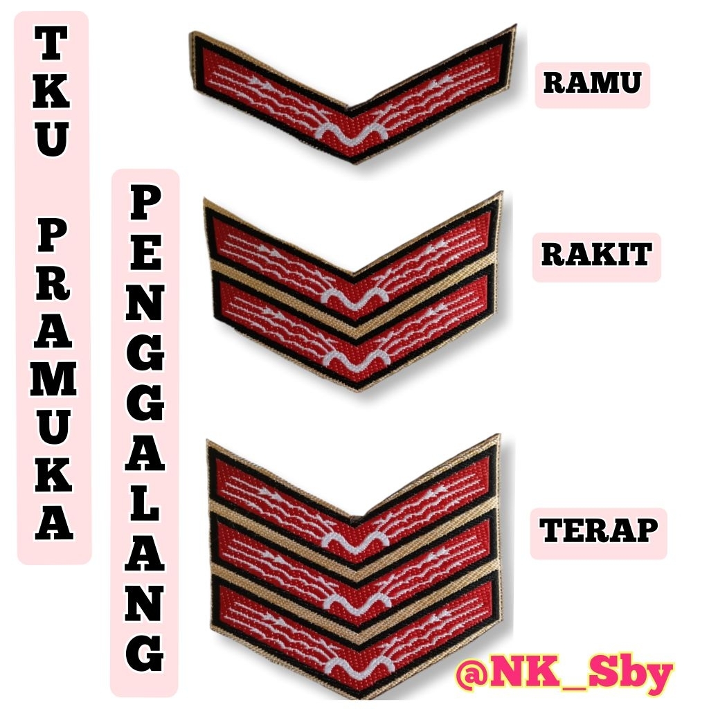 Bet / Badge TKU PENGGALANG PRAMUKA ( WOVEN ) Atribut Seragam Pramuka