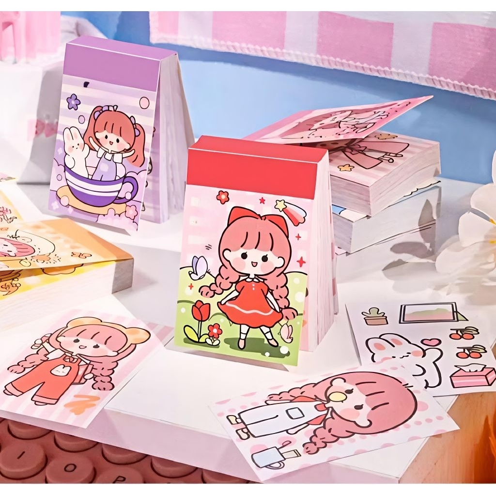 BUKU STIKER MINI STIKER TEMPELAN BUKU KERTAS JURNAL