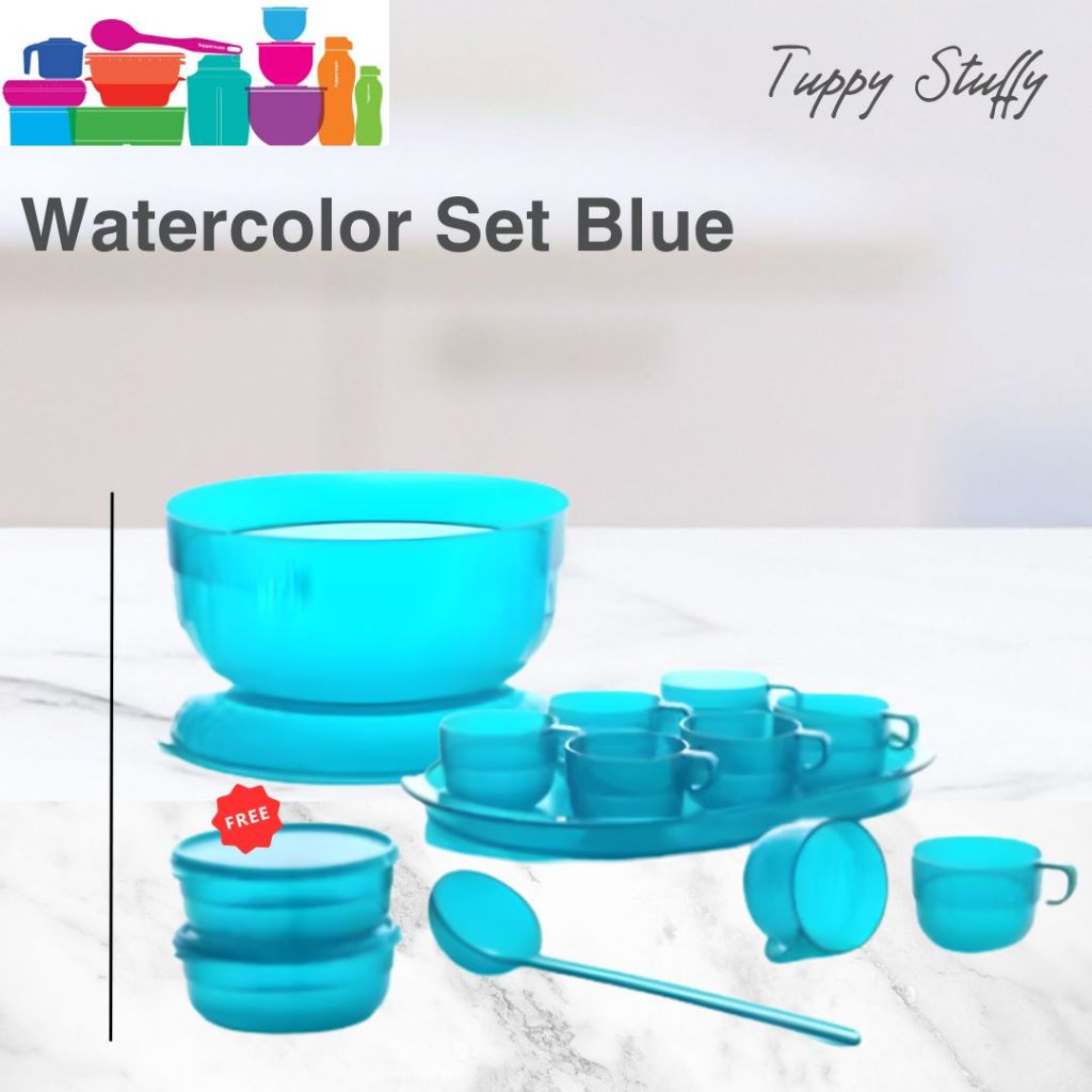 Tupperware Watercolor Set Reformasi | Tempat Es Buah Cantik tempat es buah prasmanan