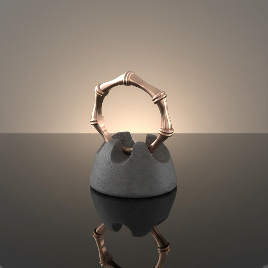 Cincin Wanita Model Bambu Minimalis elegan -  Simple dan berkelas