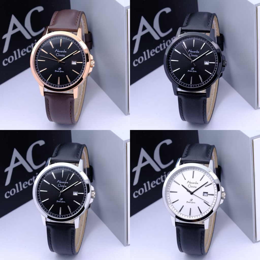 Jam Tangan Pria Alexandre Christie 1014 AC1014 Kulit (ORIGINAL)