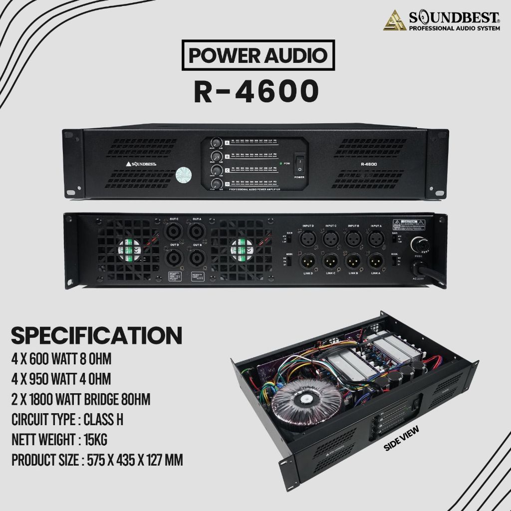 Power Amplifier Soundbest R 4200 / R 4400 / R 4600 — R4200 / R4400 / R4600 – ORIGINAL