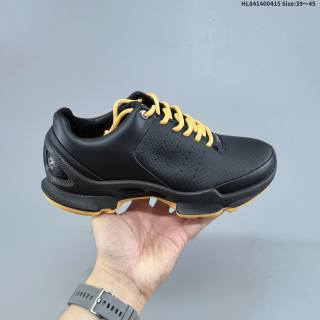 Sepatu Pria ECCO: Sepatu Kulit Hitam dan Putih, Sepatu Kanvas Kulit Asli yang Nyaman dan Bernapas