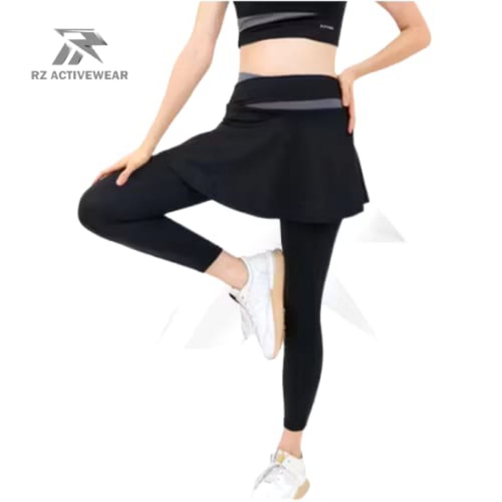 Preloved Leging Celana Rok Olahraga Rz Activewear Warna Hitam