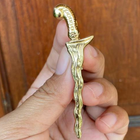 READY Pin Keris Empu Gandring Lapis Emas | Bros keris Sepuh Emas