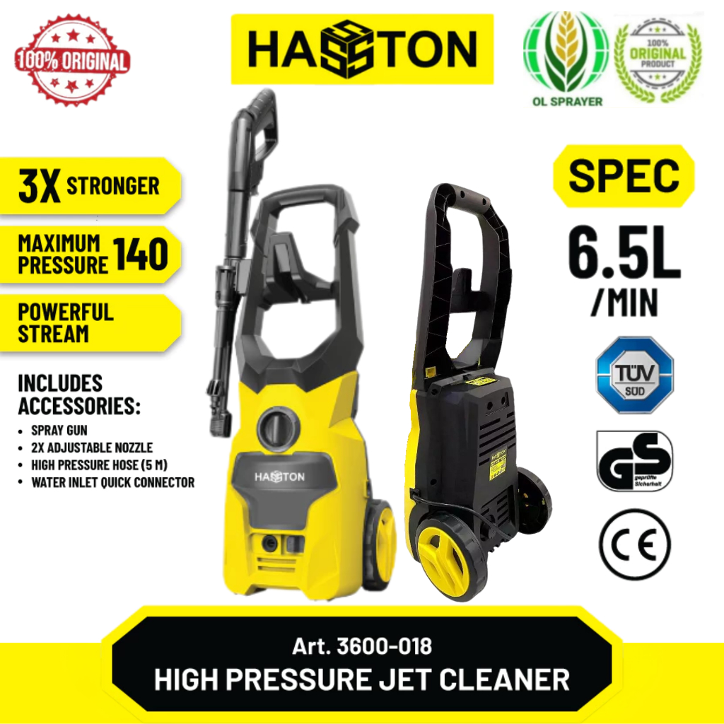 Hasston Jet Cleaner High Pressure / Mesin Cuci Mobil (3600)