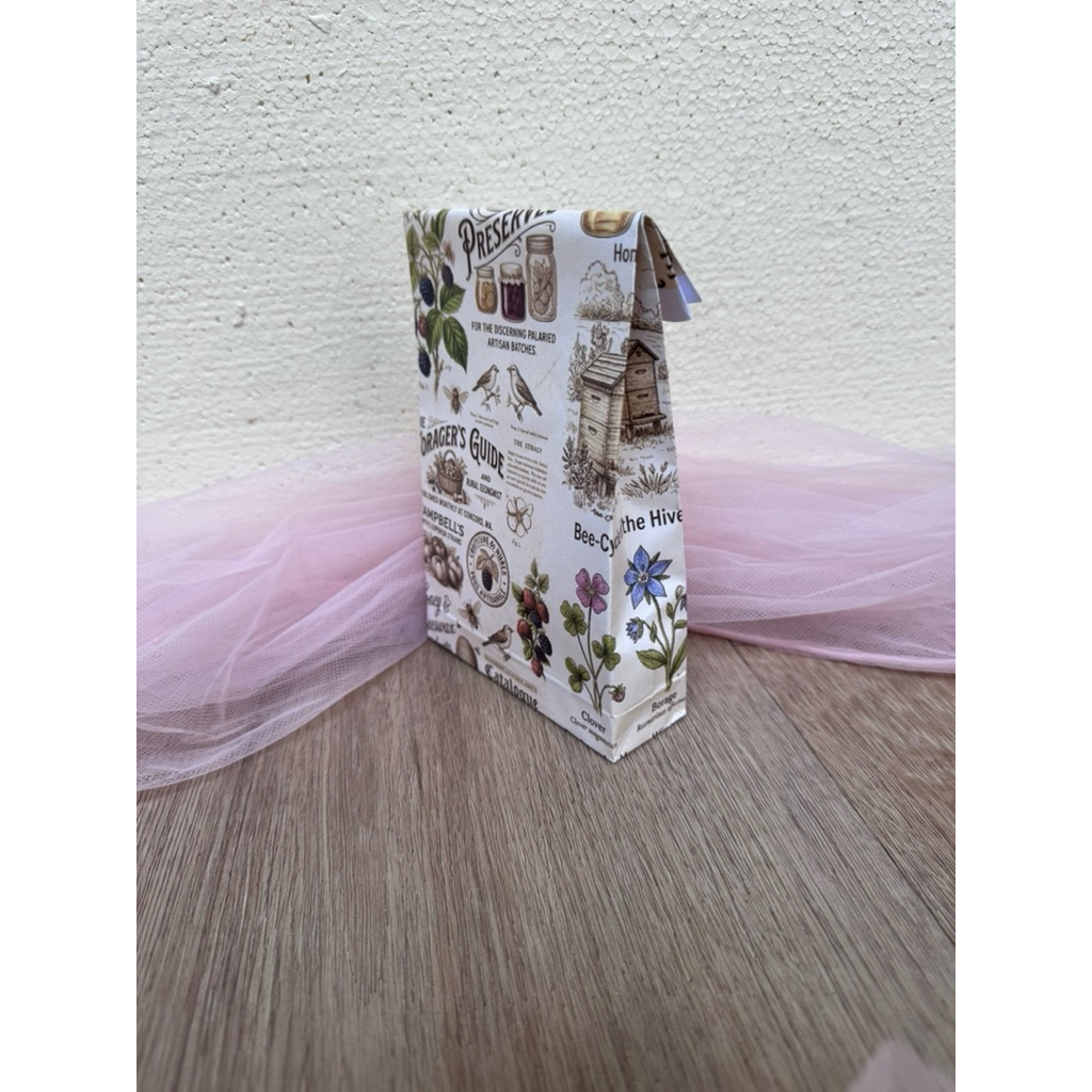 Paper Bag Aesthetic Mini | Tas Kado Kecil Motif Floral | Gift Bag + Sticker
