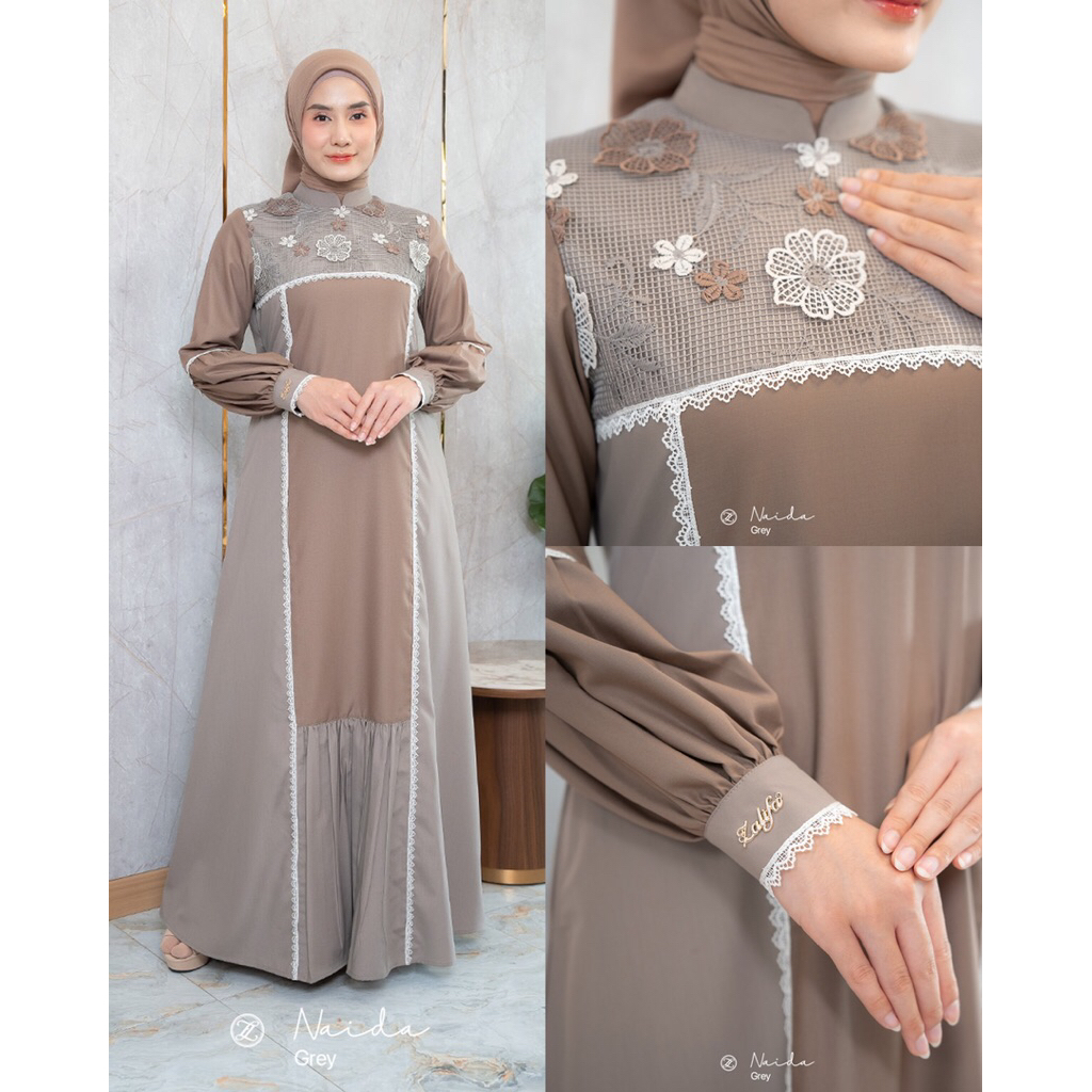 Skyshop Hijab Naida Series Terbaru By Zalifa Bahan Silky Premium