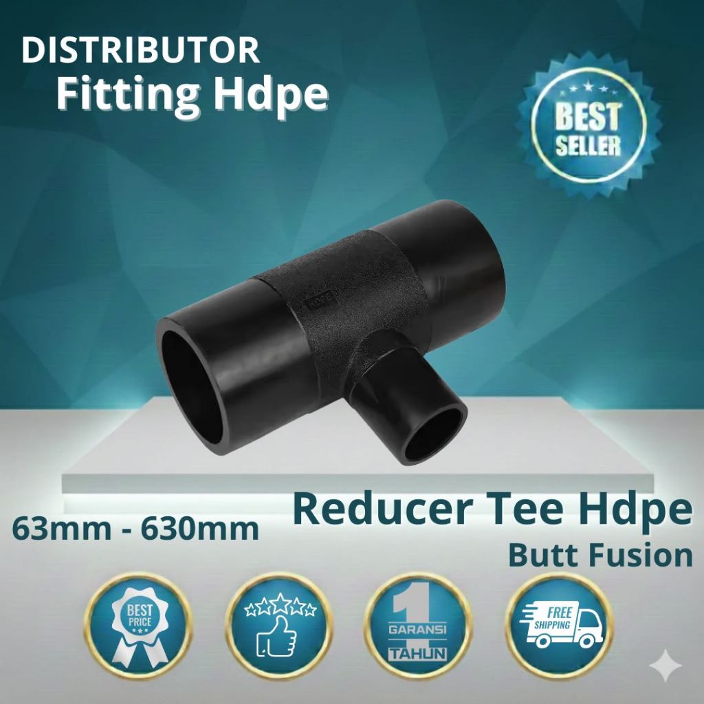 Reducer Tee Pipa Hdpe 160x110mm Butt Fusion 6"x4 Inch | Fitting Hdpe Murah