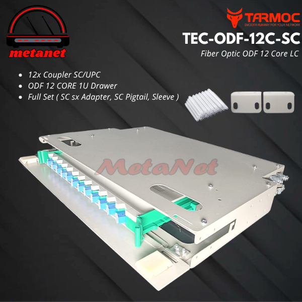 Fiber Optic ODF/OTB 12 Core SC Lengkap Rackmount | ODF 12C SC