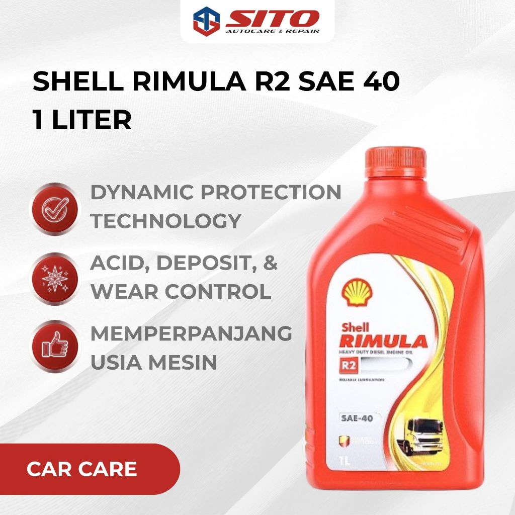 SHELL RIMULA R2 SAE 40 1 LITER - OLI MOBIL DIESEL