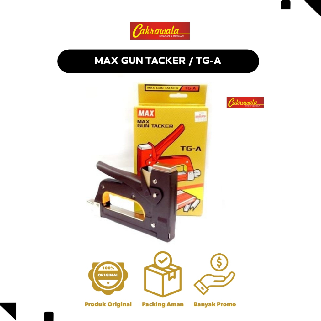 Max Gun Tacker TG-A(N) Yellow | Stapler Tembak | Guntacker | Hekter Manual Jepang