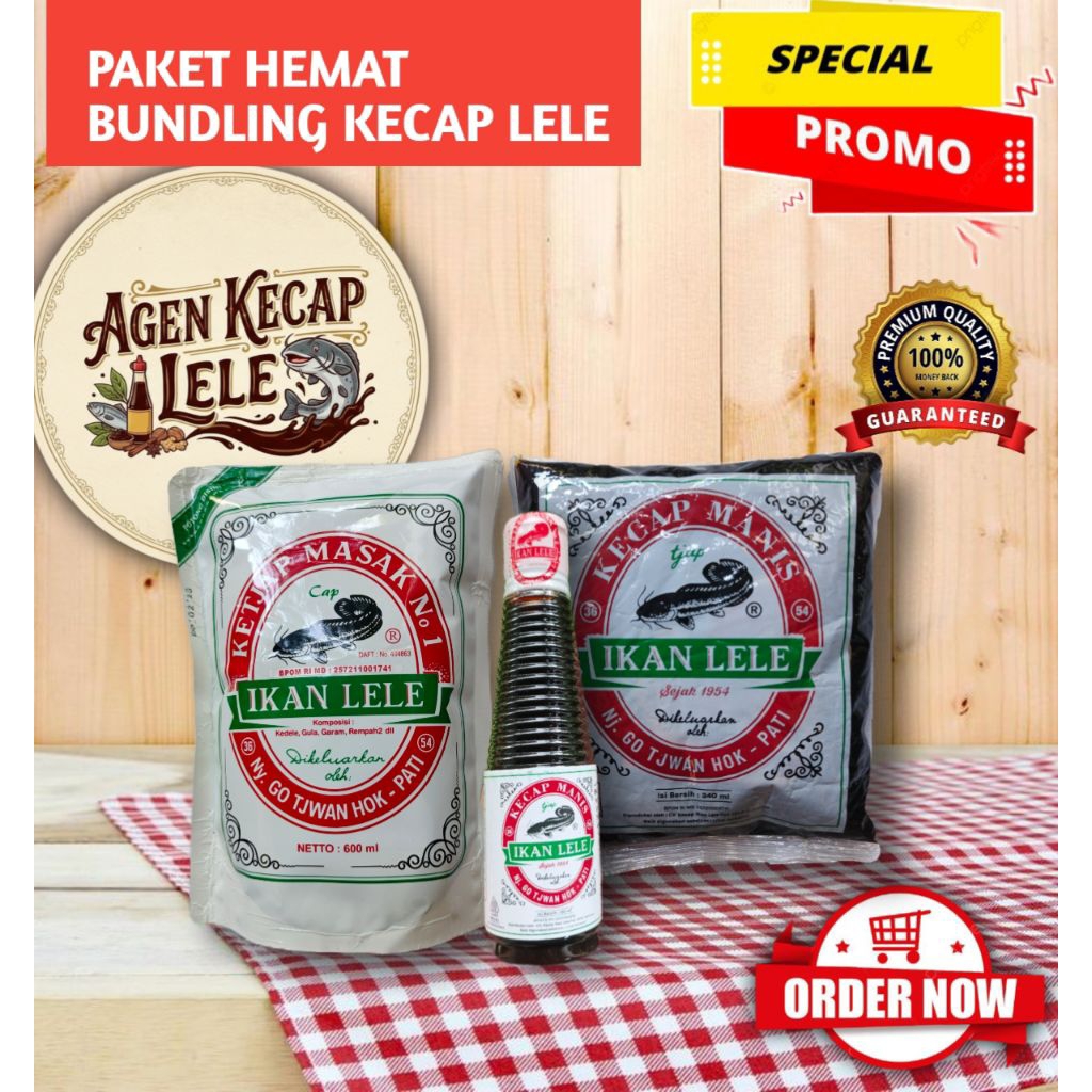 Paket Hemat Bundling Kecap Lele  -[ 1 pouch kecap lele 600ml ] -[1 kemasan kecap lele 340ml] -[1 bot
