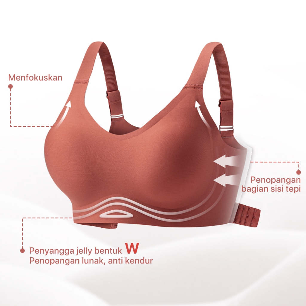 Value Pack Greney - Set Bra Big Size Tali Lebar Bergesper Tanpa Kawat Tanpa Busa Bra Push Up Jumbo +