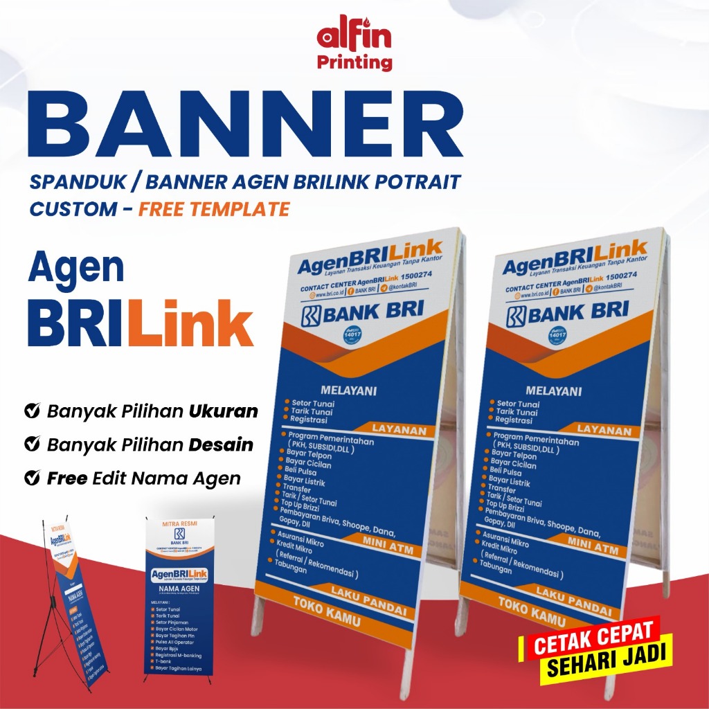 BANNER/SPANDUK BRILINK | BANNER BRI LINK CUSTOM