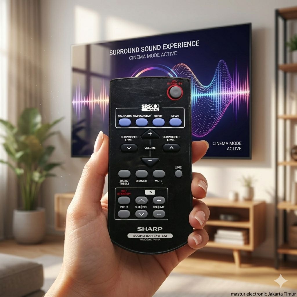 REMOTE REMOT DVD SHARP SOUND BAR RRMCGA177AWSA ORIGINAL