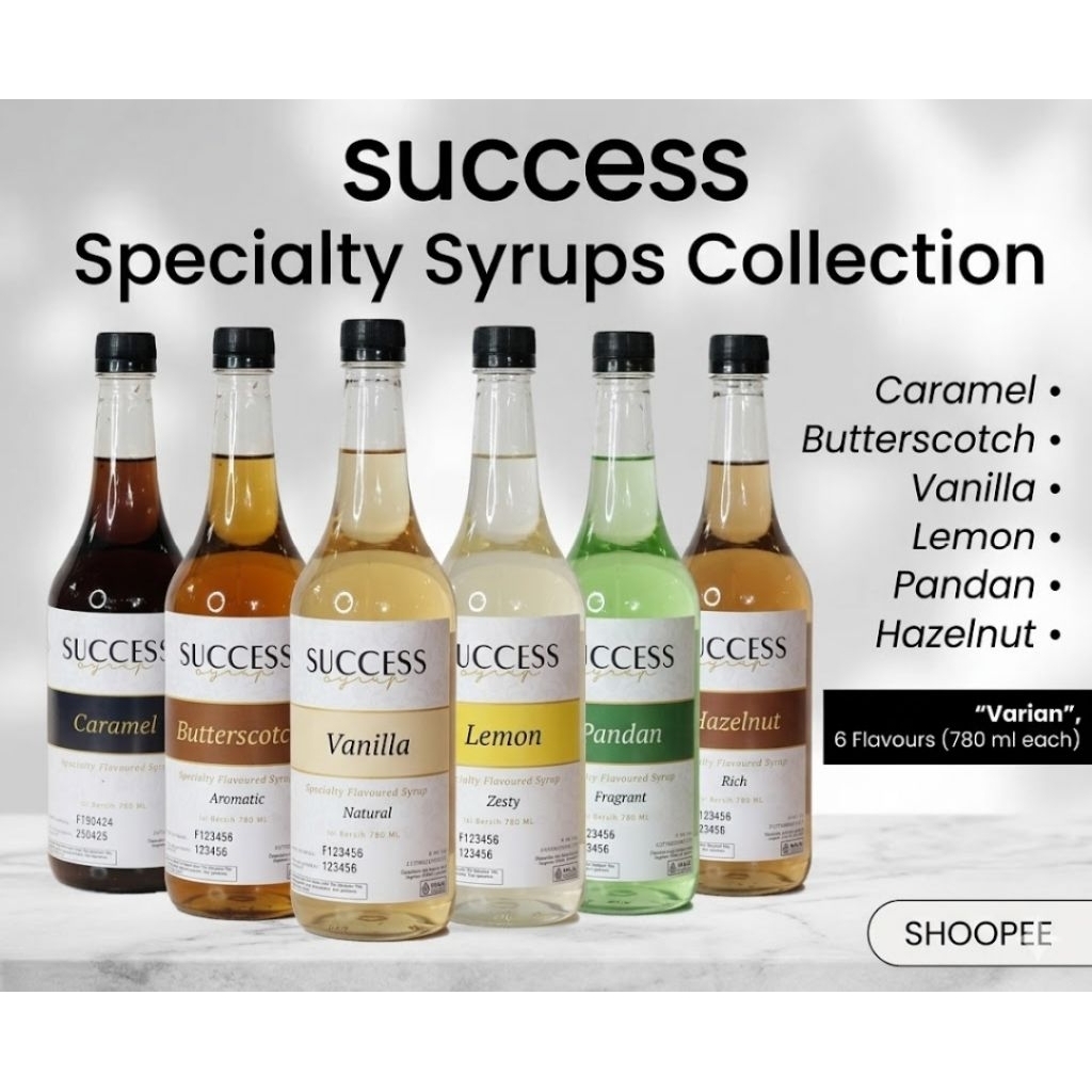 [780ML] SUCCESS Syrup Specialty Flavoured - Sirup Premium Cafe & Barista