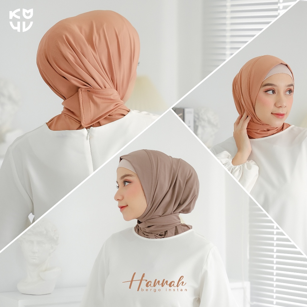 Koyu Hijab Bergo Jersey Instan Hannah