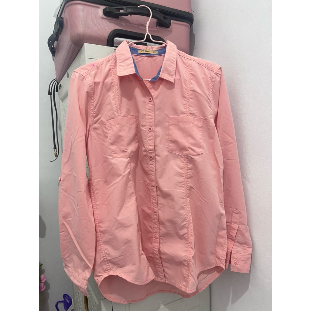 [PRELOVED] Kemeja Formal Wanita JJ Jeans Pink Peach Lucu