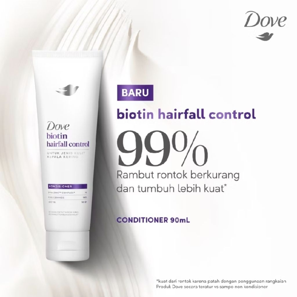 Dove Conditioner Biotin Hairfall Control 90ml/dove conditioner/conditioner/perawatan rambut rontok/k