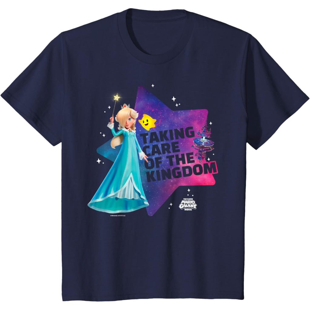 Baju kaos anak The Super Mario Galaxy Movie Rosalina Taking Care T-Shirt